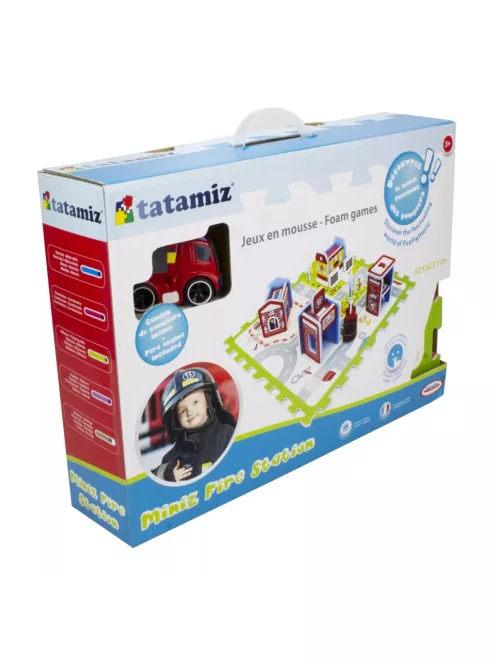 Habszivacs puzzle tűzoltó autóval és állomással Tatamiz