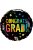 18 inch-es Színes Pöttyös Fekete Congrats Grad Ombre Dots Fólia Lufi Ballagásra