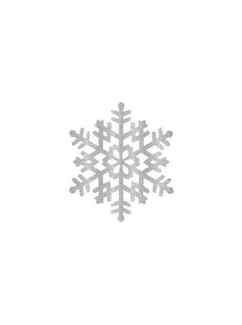 Csillogó, Glitteres Karácsonyi Hópehely Dekoráció - 33 x 37 cm