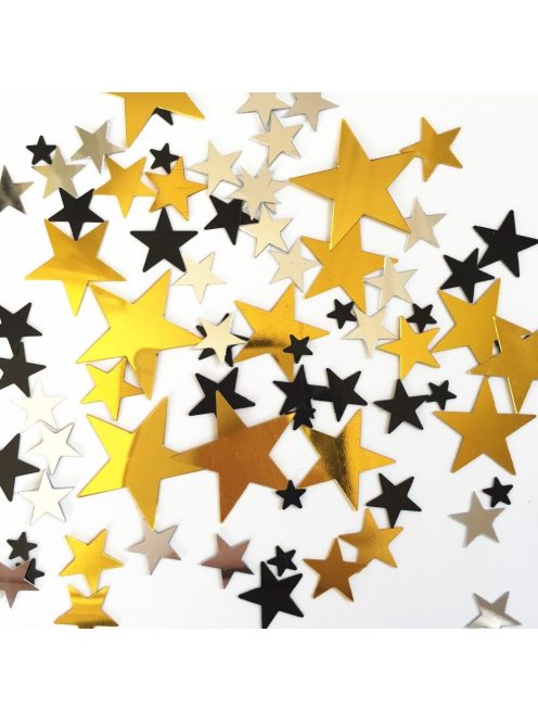 Arany, ezüst, fekete konfetti