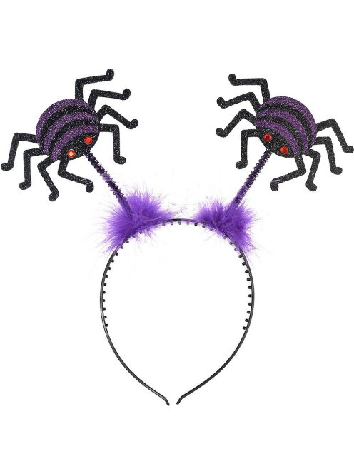 Lila Fekete Pókos Fejdísz Halloween-ra