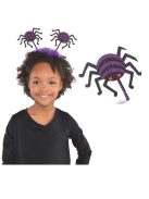 Lila Fekete Pókos Fejdísz Halloween-ra