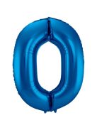 0-ás Shiny Blue Kék Számos Super Shape Fólia Lufi, 86 cm