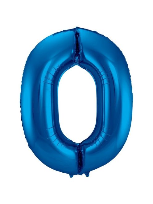 0-ás Shiny Blue Kék Számos Super Shape Fólia Lufi, 86 cm