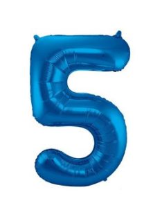  34 inch-es 5 Kék - Shiny Blue Számos Super Shape Fólia Lufi