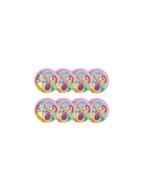 Hercegnők Disney - Princess Heart Strong Parti Tányér - 20 cm, 8 db-os