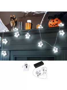 Szellem Formájú LED Fényfüzér Dekoráció, 120 cm-es