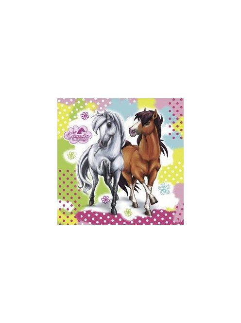 Charming Horses - Lovas Parti Szalvéta - 33 cm x 33 cm, 20 db-os