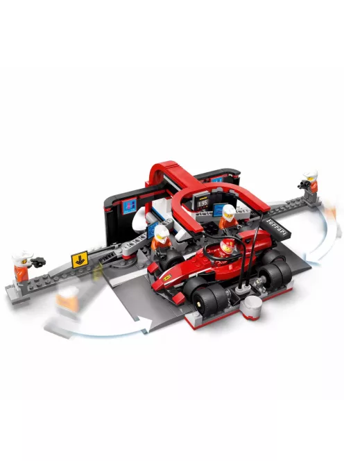LEGO City 60443 F1®-es boxutca és személyzet, Ferrari autóval