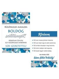   Boldog Születésnapot! Kék Pasztell Konfettis Boros Üveg Címke