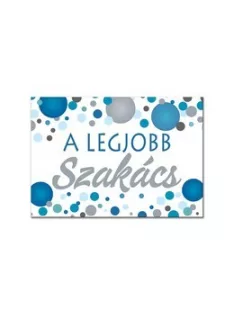 A Legjobb Szakács Kék Pasztell Konfettis Hűtőmágnes