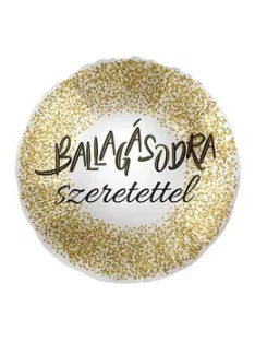   17 inch-es Ballagásodra Szeretettel Arany Konfettis Parti Fólia Lufi