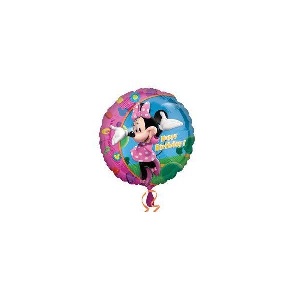 18 inch-es Minnie - Happy Birthday - Szülinapi Fólia Lufi