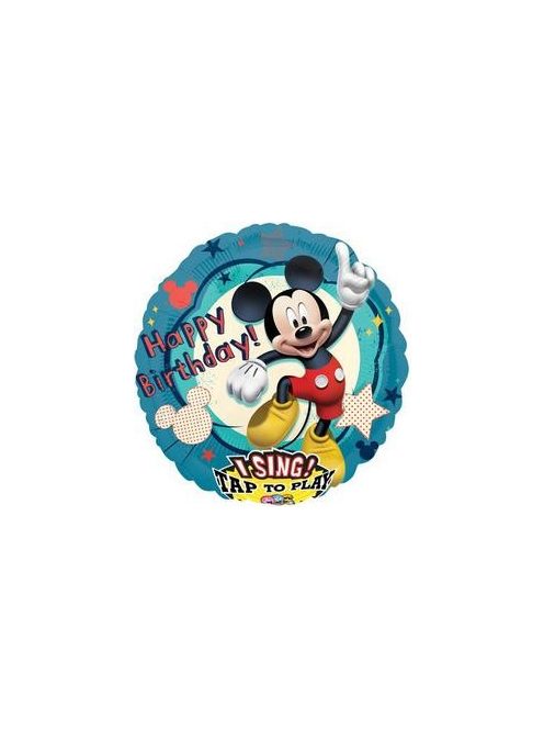 Mickey Mouse Éneklő Szülinapi Fólia Lufi, 71 cm