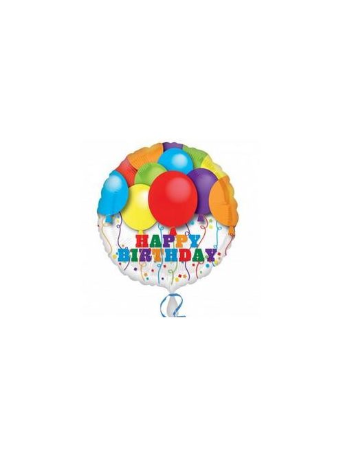 18 inch-es Bright Balloons Birthday Szülinapi Fólia Lufi