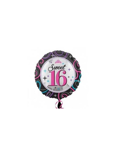 17 incs Sweet 16 szülinap fólia  lufi