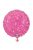 Rózsaszín Szikrázó - Csillag Mintás Kerek Héliumos Fólia Lufi, 46 cm