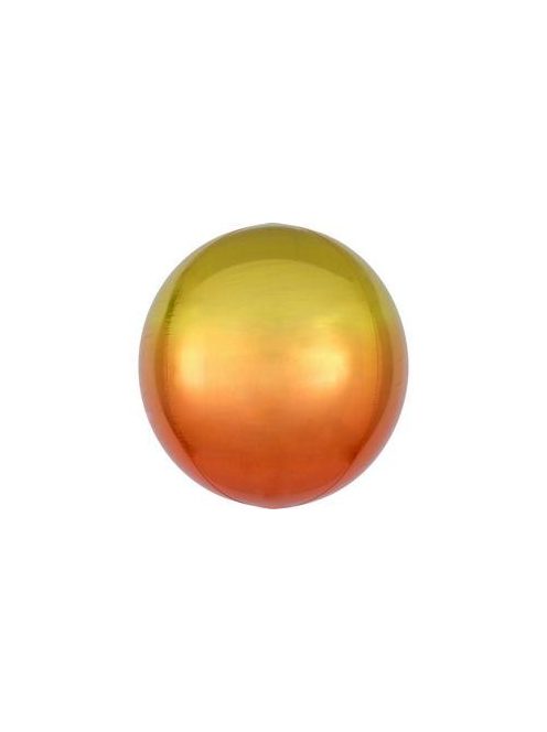 Sárga Narancssárga Ultra Shape gömb lufi