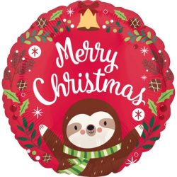 Lajhár - Sloth Christmas Héliumos Fólia Lufi