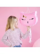 Rózsaszín Cica Fej Parti Pinata