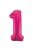 34 inch-es 1-es számos pink super shape fólia lufi