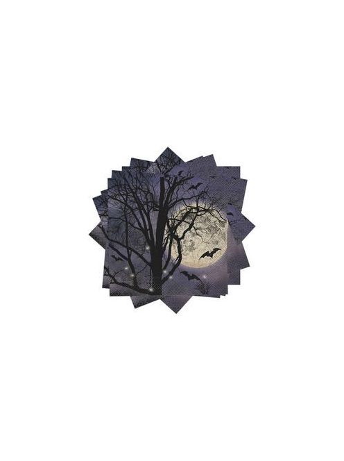 Kísérteties Éjszaka Halloween Parti Szalvéta - 33 cm x 33 cm, 16 db-os