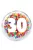 18 inch-es 30-as Számos Bright Confetti Szülinapi Fólia Lufi