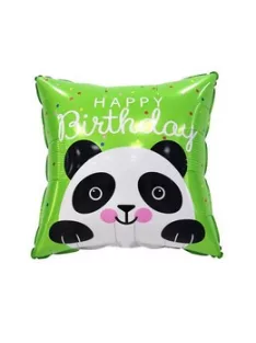 18 inch-es Vidám Panda Szülinapi Fólia Lufi 