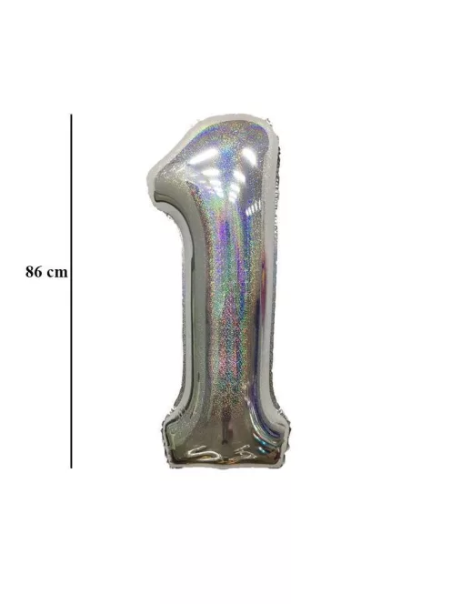  34 inch-es 1 Csillogó Ezüst  Számos Super Shape Fólia Lufi