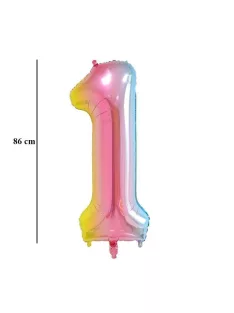 34 inch-es 1  Számos Szivárvány Super Shape Fólia Lufi