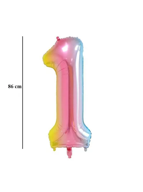 34 inch-es 1  Számos Szivárvány Super Shape Fólia Lufi