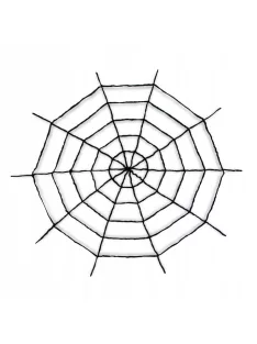 Fekete Hatalmas Pókháló Dekoráció Halloween-re 150 cm