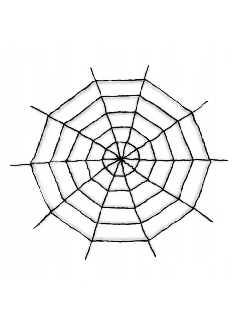 Fekete Hatalmas Pókháló Dekoráció Halloween-re 150 cm