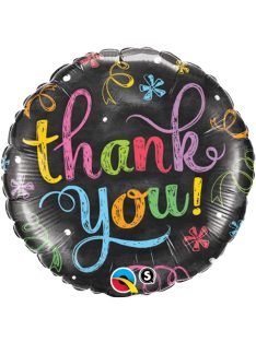18 inch-es Thank You Chalkboard Ballagási Fólia Lufi