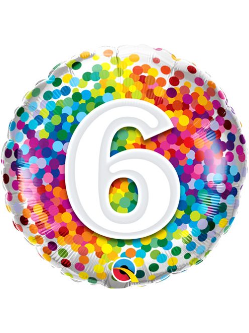 6-os Számos Héliumos Fólia Lufi, 46 cm