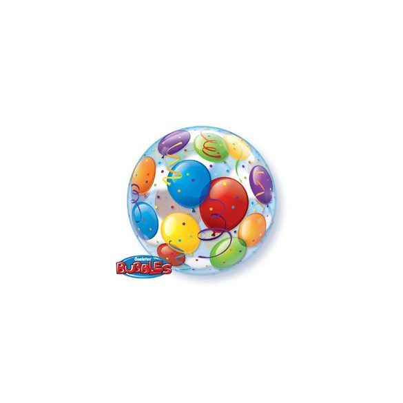 Léggömb Mintás Héliumos Buborék Lufi, 56 cm