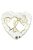 18 inch-es Entwined Hearts Gold Esküvői Szív Fólia Lufi