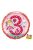 18 inch-es 3-as Számos Hercegnős Pöttyös Princess Polka Dots Szülinapi Fólia Lufi