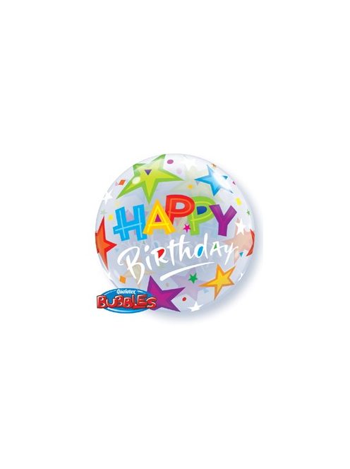 22 inch-es Birthday Brilliant Stars Szülinapi Bubble Lufi