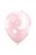 11 inch-es Baby Moon and Stars Pearl Light Pink Latex Lufi Babaszületésre