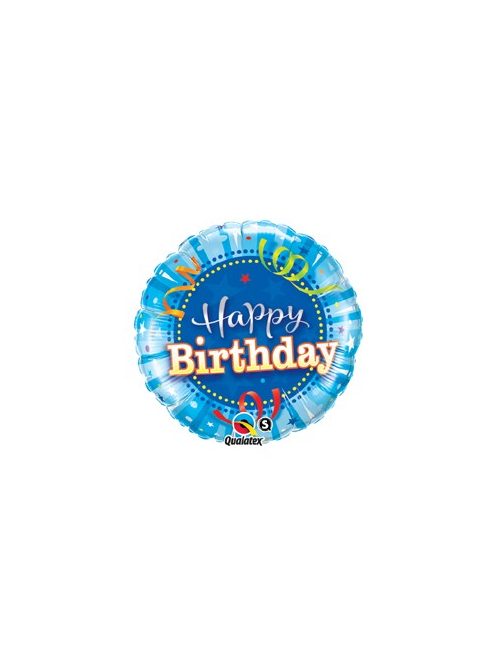 18 inch-es Kék - Birthday Bright Blue Szülinapi Fólia Lufi