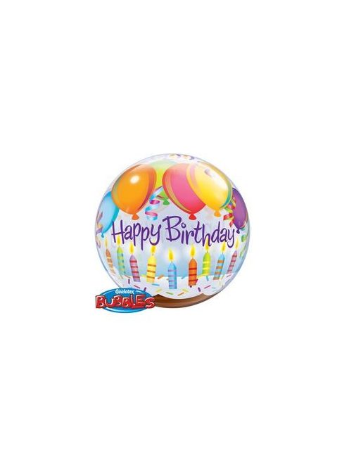 Birthday Balloons & Candles Szülinapi Buborék Lufi, 56 cm