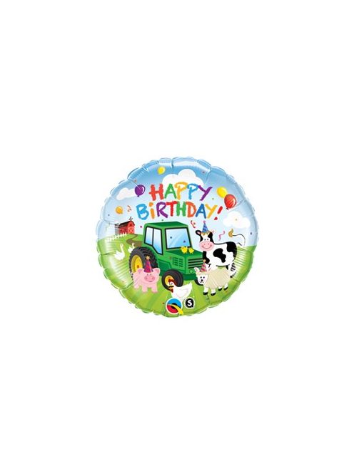 18 inch-es Farm Állatos - Birthday Barnyard Farmos Szülinapi Fólia Lufi