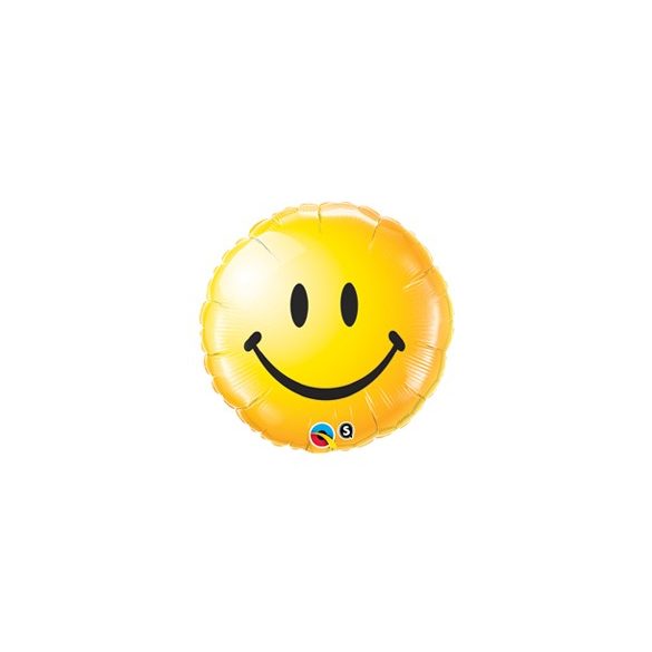 18 inch-es Sárga Mosolygós Arc - Smile Face Yellow Fólia Lufi