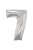 34 inch-es Number 7 Silver - Ezüst Számos Fólia Lufi
