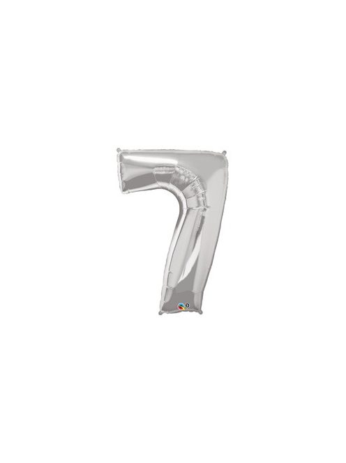 34 inch-es Number 7 Silver - Ezüst Számos Fólia Lufi
