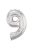 34 inch-es Number 9 Silver - Ezüst Számos Fólia Lufi