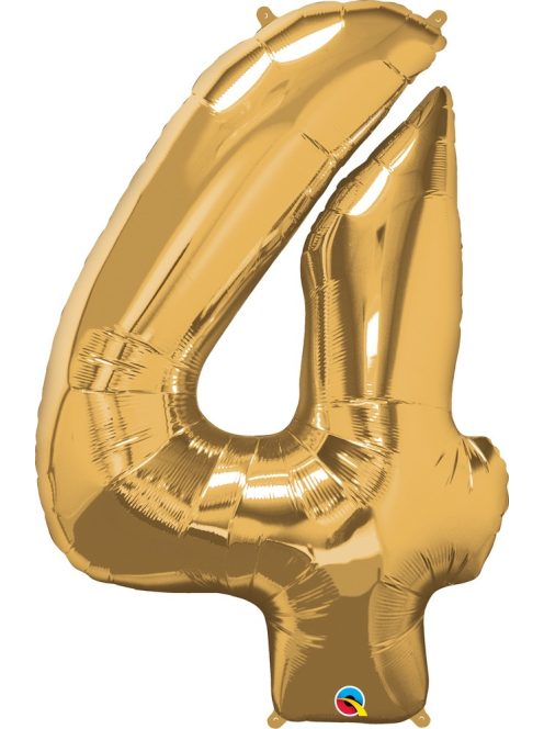 34 inch-es Number 4 Gold - Arany Számos Fólia Lufi