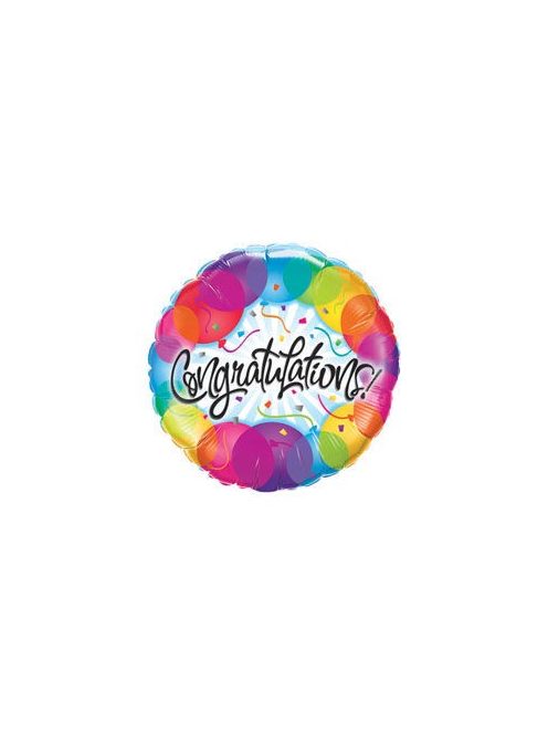 18 inch-es Gratulálunk - Congratulations Balloons Héliumos Fólia Lufi