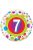 18 inch-es 7-es Colorful Dots - Színes Pöttyös Szülinapi Számos Fólia Lufi